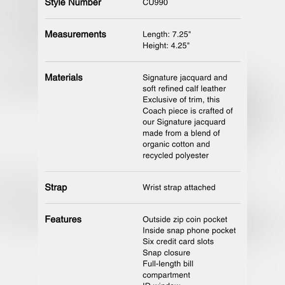 Coach Phone Wallet In Signature Jaquard - Picture 4 of 12